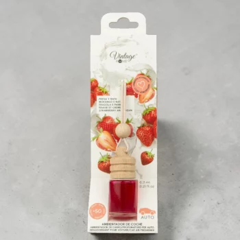 CARTON DE 12 🍓 DÉSODORISANT VOITURE VINTAGE HOME – FRAISE ET CRÈME (6,2 ML) – Image 2