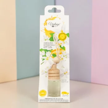 CARTON DE 12 🌼 DÉSODORISANT VOITURE VINTAGE HOME – JASMIN BLANC (6,2 ML) – Image 2