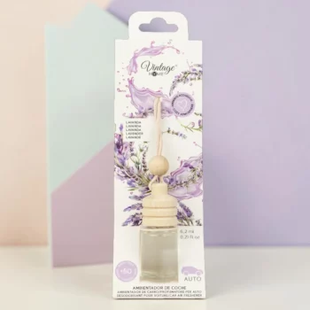 CARTON DE 12 🌿 DÉSODORISANT VOITURE VINTAGE HOME – LAVANDE (6,2 ML) – Image 2