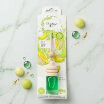 CARTON DE 12 🍈 DÉSODORISANT VOITURE VINTAGE HOME – MELON (6,2 ML)