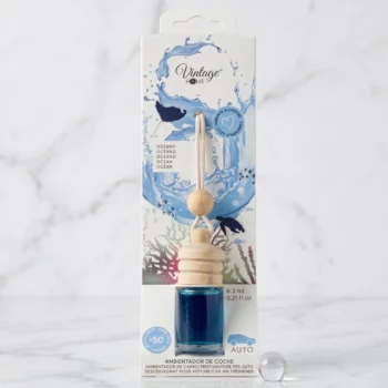 CARTON DE 12 🌊 DÉSODORISANT VOITURE VINTAGE HOME – OCEAN (6,2 ML)