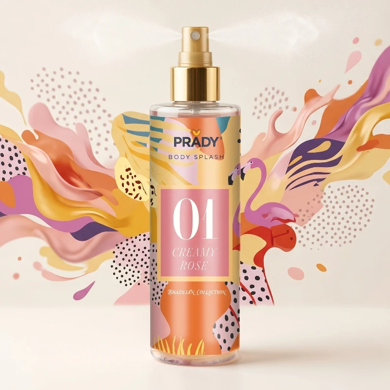 brume corporelle prady creamy rose 🌸 Carton de 12 Brumes Corporelles 250ml "01 Creamy Rose" – Brazilian Collection by Prady – Image 1