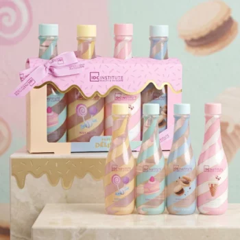 🍦 Idc institute petits délices set de 4 bouteilles-gel douche 200 ml/mousse bain 200 ml/lotion 🍭