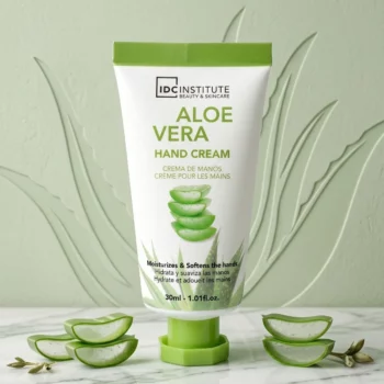 LOT DE 12 🌿✨ PRÉSENTOIR DE CRÈME POUR LES MAINS ALOE VERA 30 ML – IDC INSTITUTE