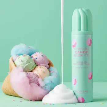 LOT DE 6 🧴🎡 MOUSSE CHANTILLY DE DOUCHE – BARBE À PAPA & VANILLE (250ML) – BIOVÈNE BARCELONA 🧴🎡 – Image 2