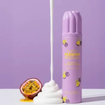 LOT DE 6 💜🍹 MOUSSE CHANTILLY DE DOUCHE – FRUIT DE LA PASSION (250ML) – BIOVÈNE BARCELONA 🧴 – Image 2