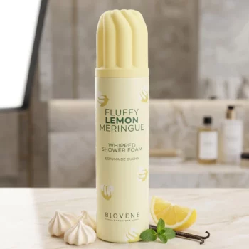 LOT DE 6 🍋🥧 MOUSSE CHANTILLY DE DOUCHE – TARTE CITRON MERINGUE (250ML) – BIOVÈNE BARCELONA 🧴