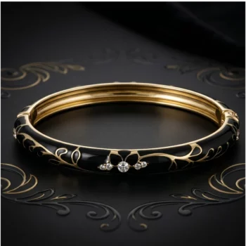 ✨ Bracelet Jonc Haut de Gamme En Acier Inoxydable – Ouverture à Ressort Haute Qualité