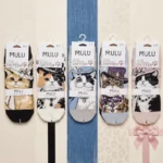 Lot de 12 Paires 🧦 CHAUSSETTES COURTES FEMME CRITTER "CHAT" ✨ "Qualité Premium"