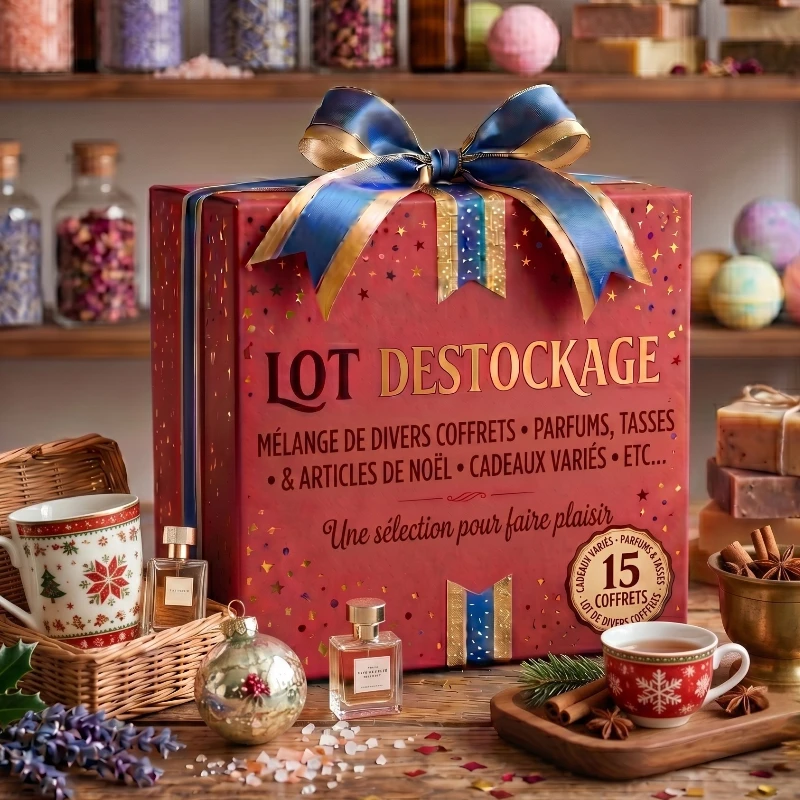 lot destockage coffret (2) 🎁 Lot Mystère Déstockage de 15 Coffrets Cadeaux – Parfums & Tasses (Packaging Abîmé) – Image 1