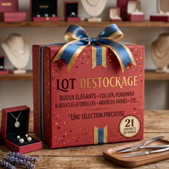 🎁 Grand Lot Mystère Déstockage de 21 Coffrets Bijoux – Assortiment Doré & Argenté