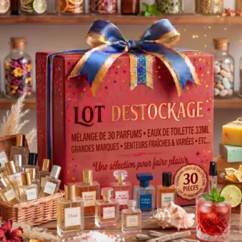 🧪 Lot Mystère Déstockage de 30 Parfums & Eaux de Toilette (Format 33 ml) – Mix Homme & Femme