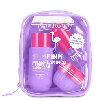 🦩 Trousse de Voyage 3 Pièces "Pink Flamingo" – The Fruit Company – Image 2