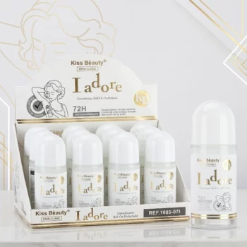☁️ Présentoir de 12 déodorant roll on parfumé "I adore" - kiss beauty ✨