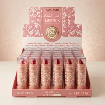 💄 PRÉSENTOIR DE 36 ROUGES À LÈVRES EASY PARIS – COLLECTION ORIENTALE