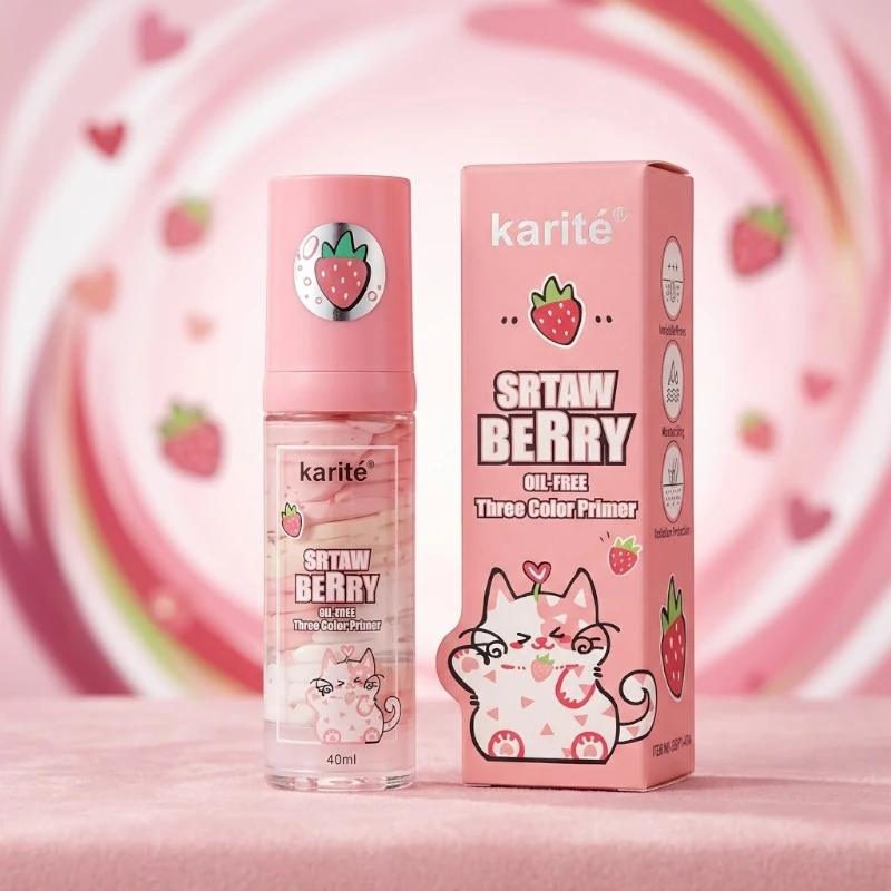 68971-47A.jfif Lot de 12 🍓✨ Teint Parfait et Zéro Défaut : Base de Maquillage Tricolore à la Fraise Karité® (40ml) 🍓🐱 – Image 1