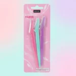 Lot de 12 📐 Regard Parfait & Tracé Net 🧴 Blisters de 3 Rasoirs Visage et Sourcils Précision – Sence 🌸