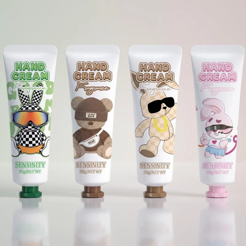 🧸 Pot Distributeur de 36 Crèmes Mains Sensus/SENSINITY "Hand Cream Fragrance" (30 g) : Hydratation & Design Kawaii ! ✨ 🤲