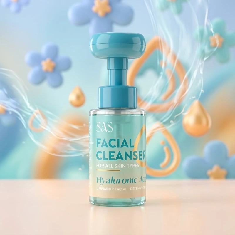 SAH143.jfif Lot de 9 ✨ Nettoyant visage à l'acide hyaluronique 300g - SAS✨ – Image 1