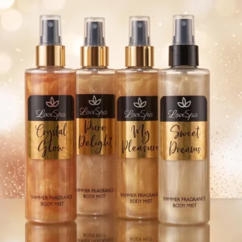 ✨ Lot Mélangé de 6 Brumes Parfumées Pailletées LoviSpa (6 x 200 ml) : L'Éclat Doré Ultra-Glamour ! 🌟 💖
