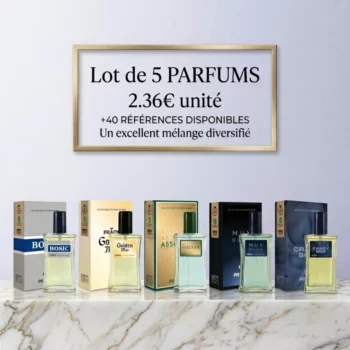 Lot de 5 : Parfum générique Homme- Prady (Bon mélange = 5 parfum différent par lot)