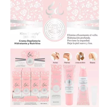 🌸 Lot de 12 Crèmes Épilatoires Hydratantes Kiss Beauty 120ml : Une Peau Douce et Lisse en un Clin d'Œil ! 💖 ✨ – Image 2