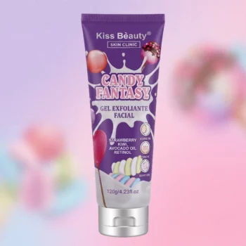 🍬 Lot de 12 Gels Exfoliants Visage 🍭 Candy Fantasy - Kiss Beauty 120g : Peau Douce & Teint Éclatant ! ✨ 🌸