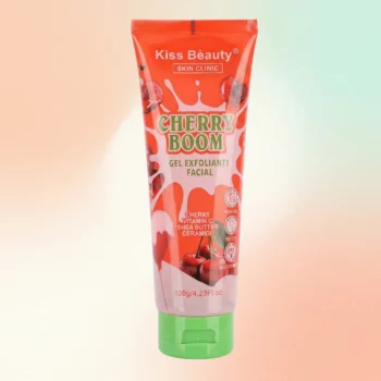 🍬 Lot de 12 Gels Exfoliants Visage 🍒 Cherry Boom - Kiss Beauty 120g : Peau Douce & Teint Éclatant ! ✨ 🌸