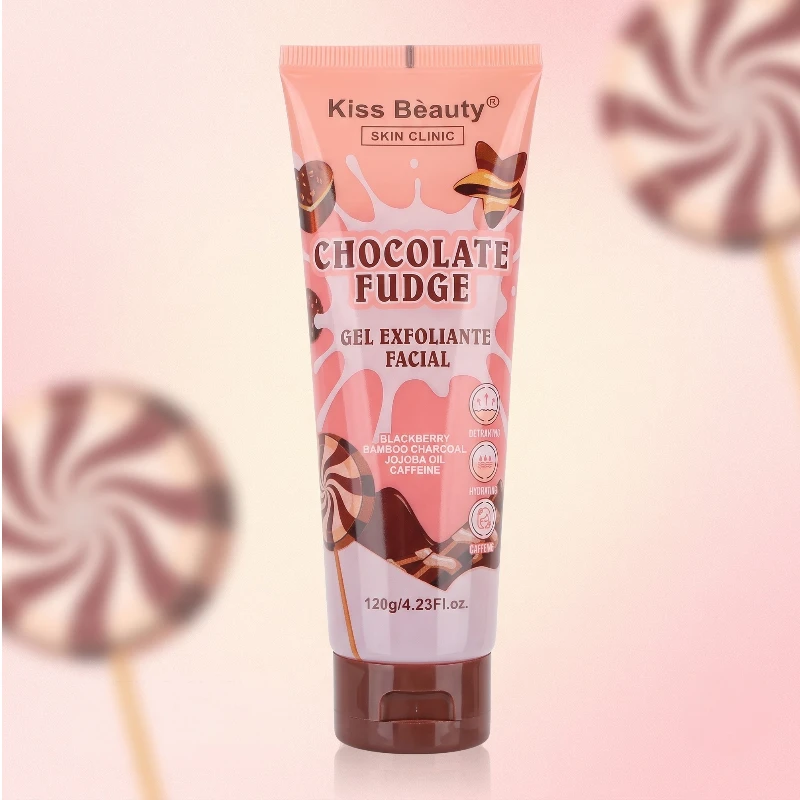 gel exfoliant visage kiss beauty chocolate fudge 🍬 Lot de 12 Gels Exfoliants Visage 🍫 Chocolate Fudge - Kiss Beauty 120g : Peau Douce & Teint Éclatant ! ✨ 🌸 – Image 1