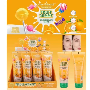 🍬 Lot de 12 Gels Exfoliants Visage 🍊 Fruit Gummy - Kiss Beauty 120g : Peau Douce & Teint Éclatant ! ✨ 🌸 – Image 2