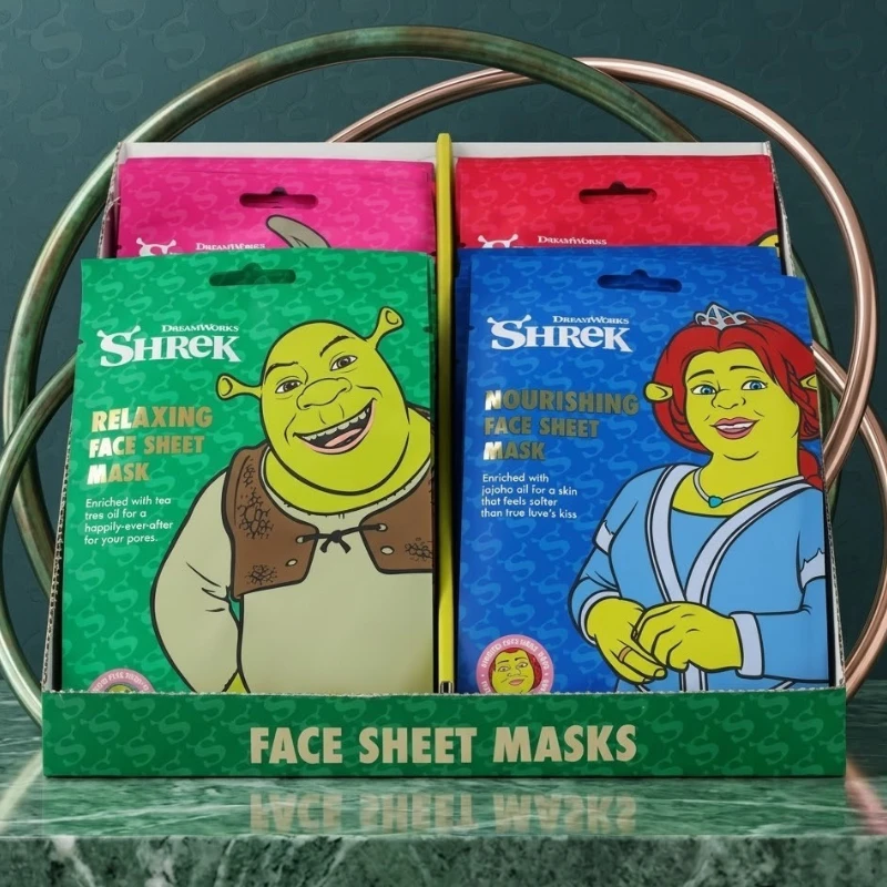 masque de visage Shrek Lot de 24 🧅✨ Peau Parfaite Même dans le Marais ! Masques en Tissu Imprimés Shrek 💚👹 – Image 1
