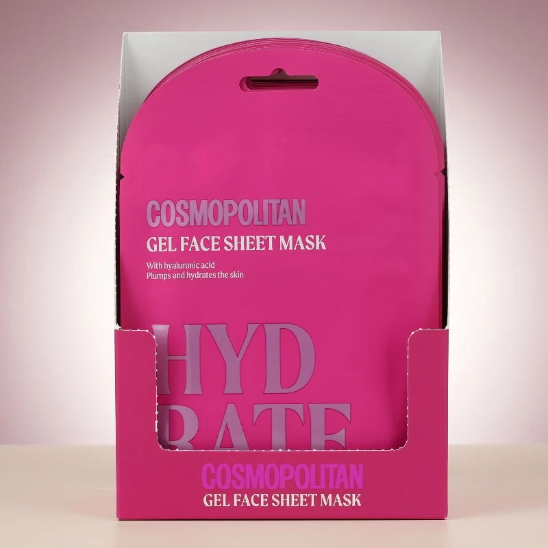 masque de visage cosmopolitan sencé (2) 🧴 Présentoir de 12 Masques de Visage en Tissu Gel (20 ml) FERMETÉ HYDRATE – Cosmopolitan 🌸 – Image 1