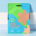 Lot de 24 🌸✨ Faites Fleurir Votre Beauté : Masques en Tissu Imprimés Lime Breeze Sence 🍓🍋