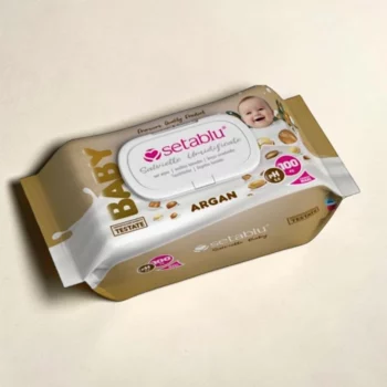 👶 Lot de 6 paquets de 100 lingettes LINGETTES POUR BÉBÉ HUMIDES ARGAN SETABLU 🌿 – Image 2