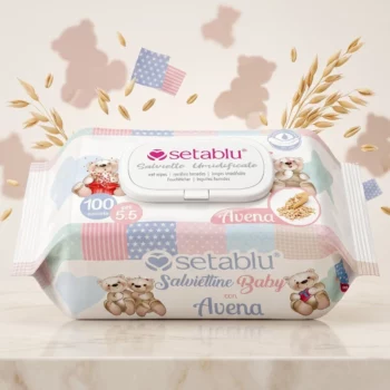 🌾 lot de 6 paquets de 100 LINGETTES HUMIDES AVOINE BÉBÉ, SETABLU 👶