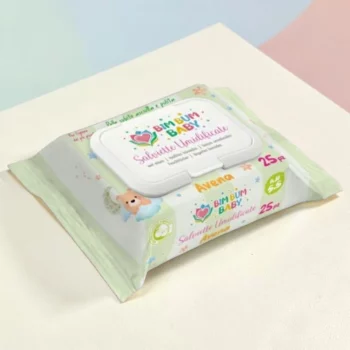🌾 lot de 12 paquets de 25 LINGETTES HUMIDES POUR BÉBÉ AVOINE, BIM BUM BABY 👶 – Image 2