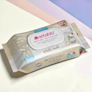 Lot de 12 Paquets de 80 Lingettes Pour Bébé Humides Au Lait Fabriqué En Italie 👶 – Image 2