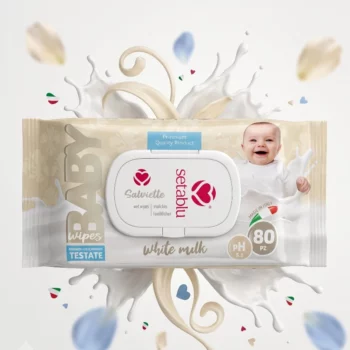 Lot de 12 Paquets de 80 Lingettes Pour Bébé Humides Au Lait Fabriqué En Italie 👶