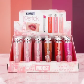 💄 Présentoir de 24 Rouges à Lèvres Hydratants Karité "Lipstick Moist" : Couleur Subtile & Soin Repulpant ! ✨ 💋 – Image 2