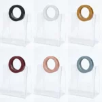 🛍️ Lot de 12 Sacs Transparents PVC (18x10x20 cm) : L'Écrin Chic avec Anses Rondes Colorées ! ✨ 🌈