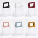 🛍️ Lot de 12 Mini Sacs Transparents PVC (15x10x15 cm) : L'Écrin Coloré & Design Anses Carrées ! ✨ 🌈