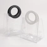 🛍️ Lot de 12 Sacs Transparents PVC (18x10x20 cm) : L'Écrin Chic avec Anses Blanc & Noir ! ✨ 🖤🤍