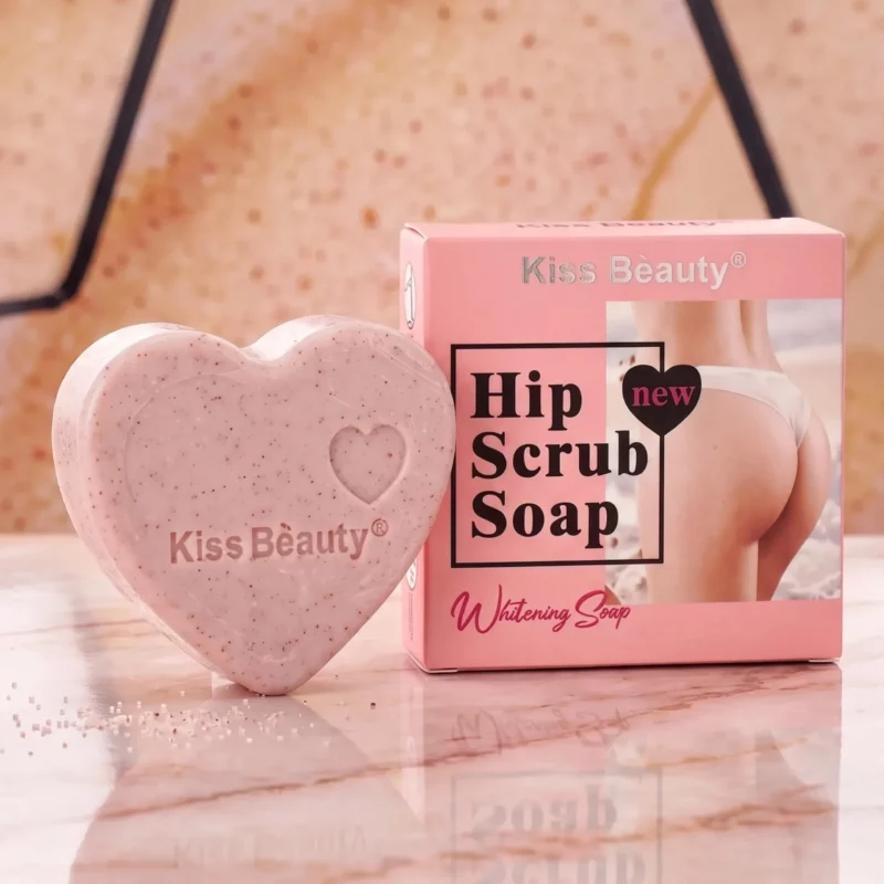 🍑 Lot de 12 Savons Exfoliants Fessiers Kiss Beauty "Hip Scrub Soap" (60 g) : Une Peau Lisse, Douce & Galbée ! ✨ 💖