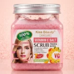✨ Lot de 6 Gommages 🍊Vitamine C Exfoliants Visage & Corps Kiss Beauty (320 ml) : Une Peau Douce, Nettoyée & Éclatante ! 🧴 🌿
