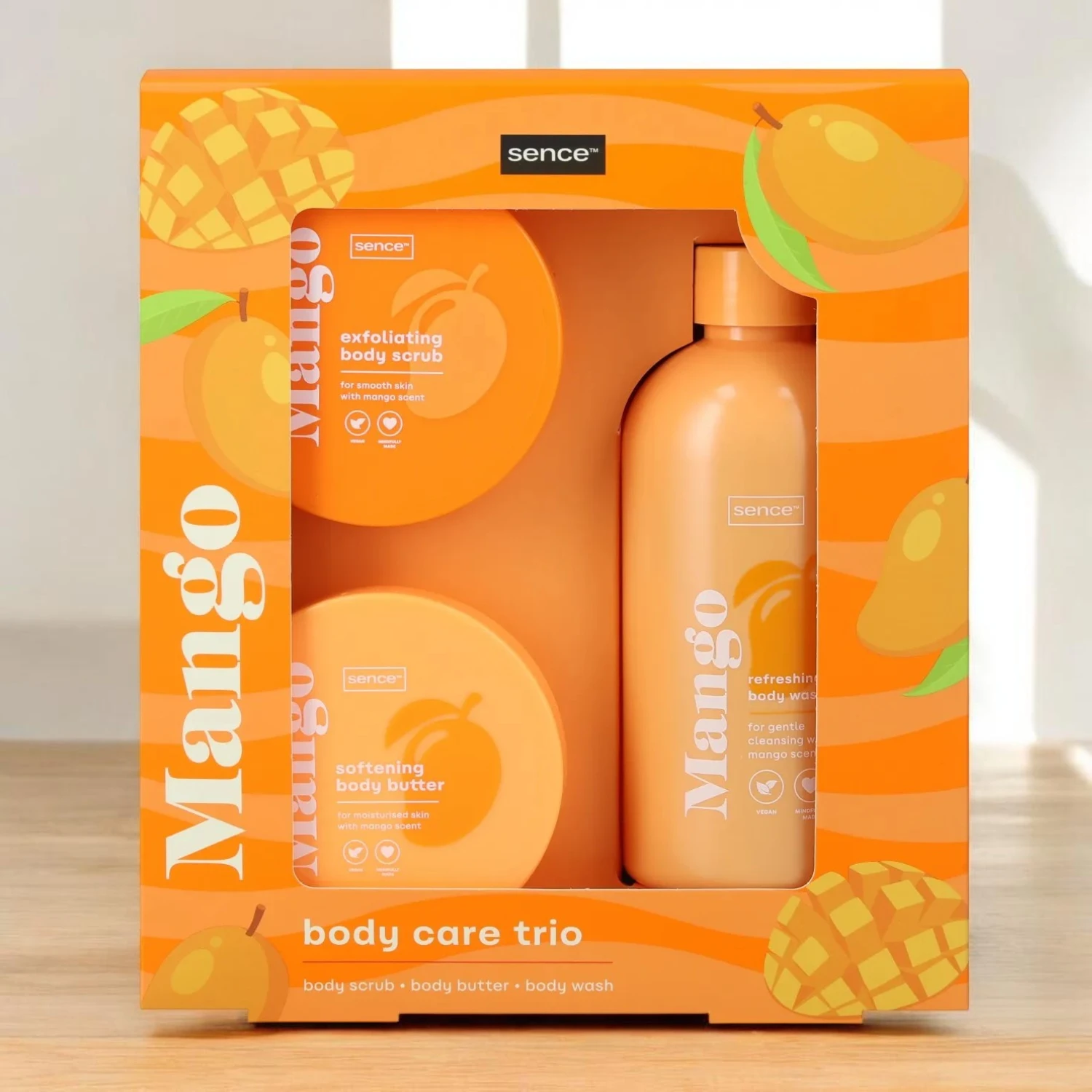 set de voyage 3 pièces sencé (1) 🥭 Coffret Éclat Corporel 3 Pièces Mangue – Sence Body Care Trio ☀️✨ – Image 1