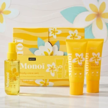 🏝️✨ Douceur Solaire : Coffret Trio Soins du Corps 3 Pièces au Monoï Sence™ 🌺☀️
